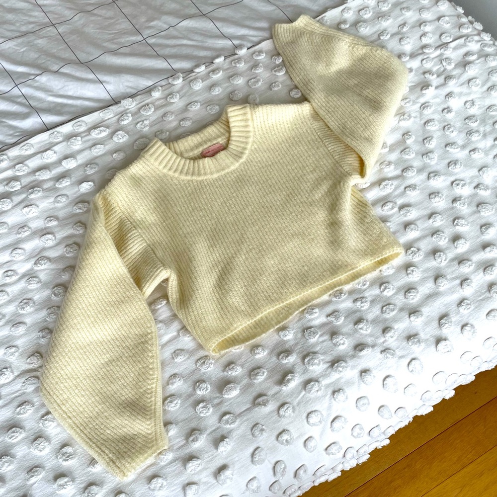 UO Ribbed Cropped Knit Sweater - Picture 4 of 7